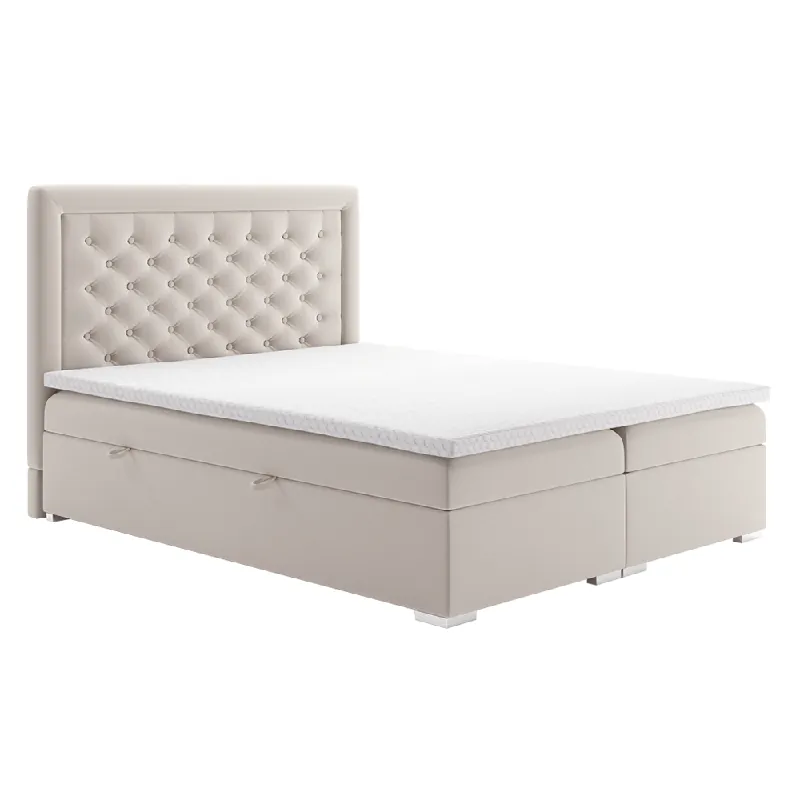 Noutate Pat boxspring, crem, 160x200, DORMAN
