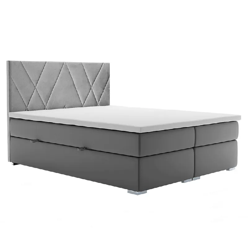 Nu rata Pat boxspring, gri, 180x200, ORA