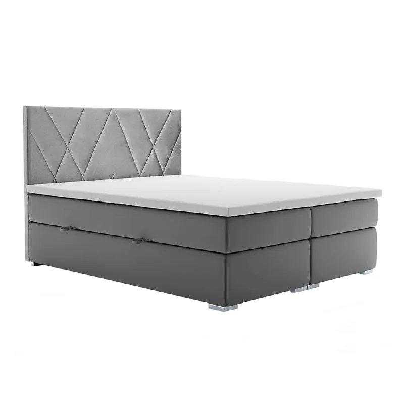 Pat boxspring, gri, 160x200, ORA Doar azi