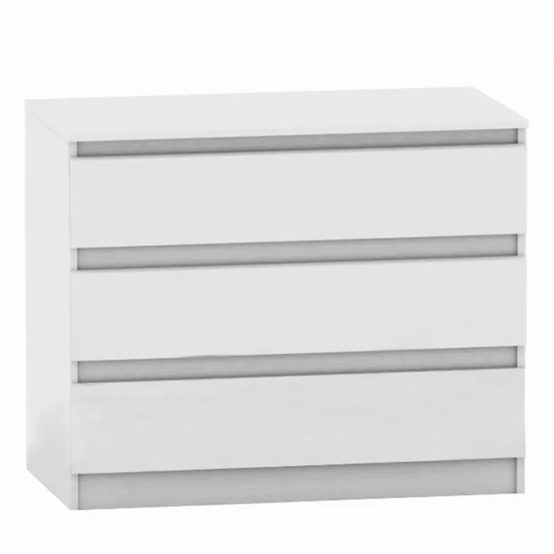 Cumpără acum Comodă cu 3 sertare, albă, HANY NEW 003