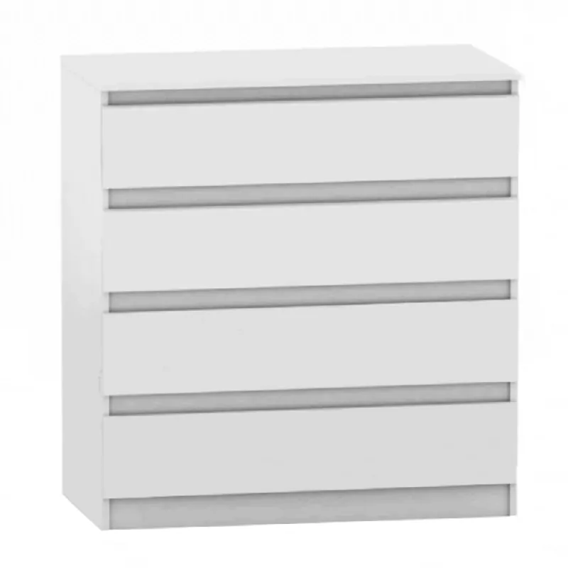 Ofertă limitată Comodă cu 4 sertare, albă, HANY NEW 004