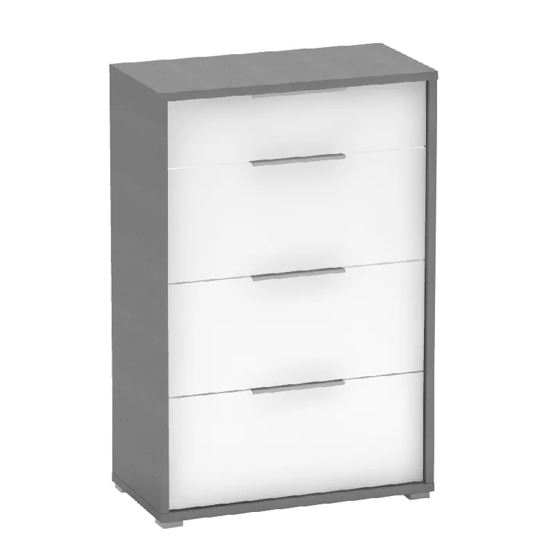 Comodă cu sertare, grafit/albă, RIOMA NEW TIPUL 22 Ofertă de sezon