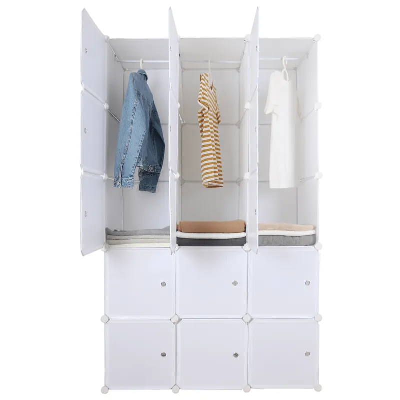 Preț redus Dulap multifuncţional modular, alb, ZALVO