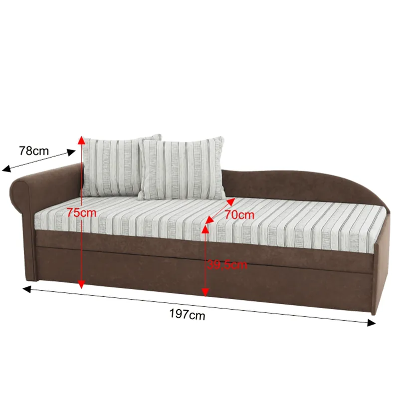 Ofertă specială Colţar extensibil, maro/bej/auriu/model, stânga, AGA D