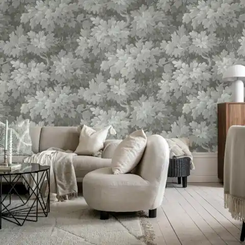 Fototapet, Vintage Foliage, Gray, Rebel Walls Ofertă limitată