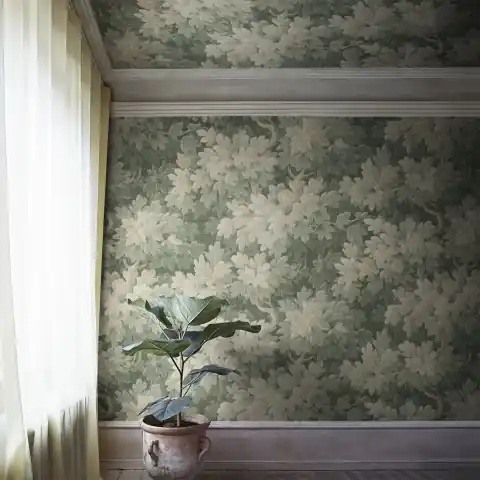 Nu rata Fototapet, Vintage Foliage, Light Green, Rebel Walls