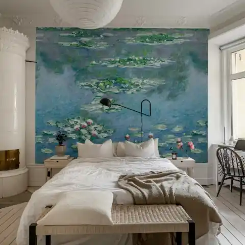 Fototapet, Water Lilies by Claude Monet, Rebel Walls Super ofertă