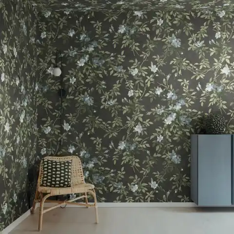 Retur ușor Fototapet, Wildflower Vista, Black, Rebel Walls