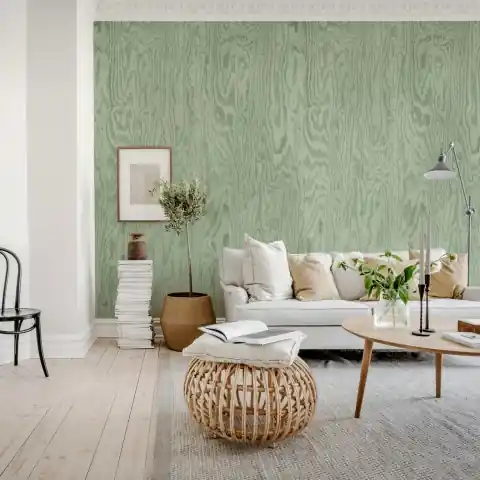 Fototapet, Wood Shades, Green, Rebel Walls Livrare expres