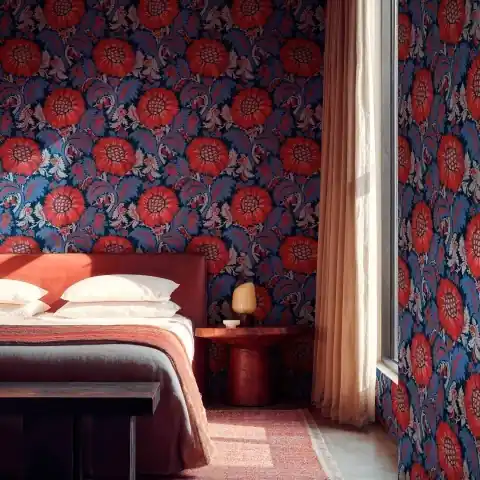 Tapet Chinese Damask, Vermilion, Coordonne, 5mp / rola Promoție