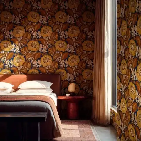 Ofertă exclusivă Tapet Chinese Damask, Mustard, Coordonne, 5mp / rola