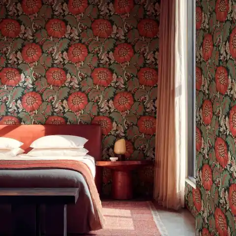Plată sigură Tapet Chinese Damask, Sage, Coordonne, 5mp / rola
