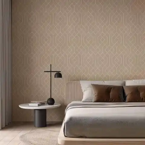 Promoție Tapet Trellis, Stone, Coordonne, 5mp / rola