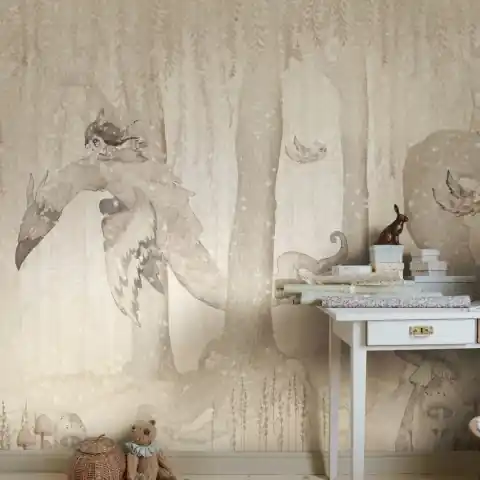 Nu rata Fototapet, Dream Forest Girl, Off White, Rebel Walls