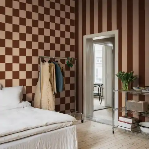 Fototapet, Happy Squares, Apricot, Rebel Walls Noutate