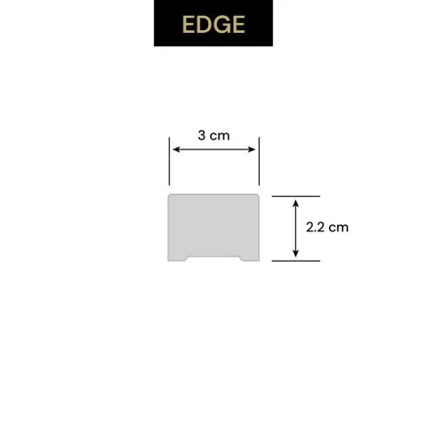 Profil capat riflaj decorativ 3D, Edge - 3x2.2x290 cm, Manavi Ofertă limitată
