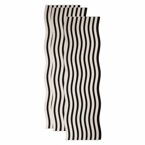 Retur ușor Panou riflaj acustic decorativ, MDF si pasla, AC44, 240x30x1.8cm, Gri