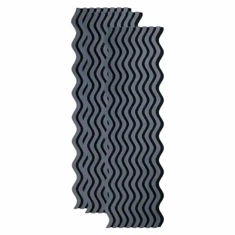 Ofertă specială Panou riflaj acustic decorativ, MDF si pasla, AC45, 240x30x1.8cm, Gri inchis