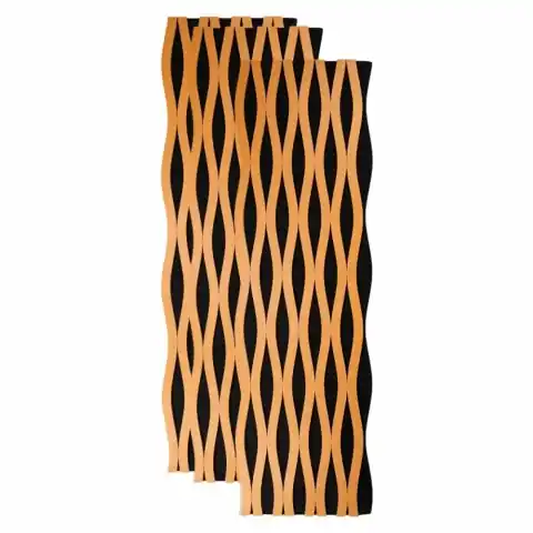 Ofertă limitată Panou riflaj acustic decorativ, MDF si pasla, AC48, 240x30x1.8cm, Cires
