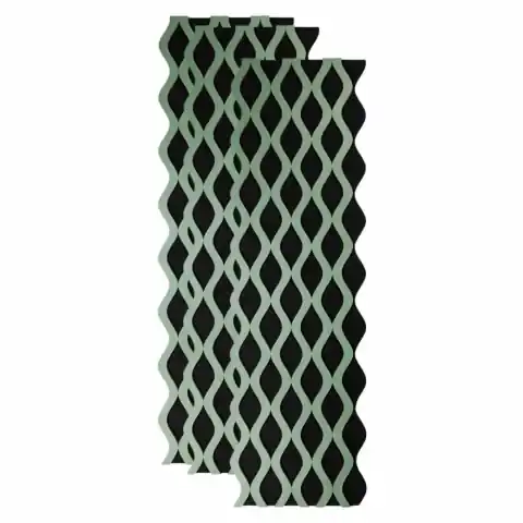 Chilipir Panou riflaj acustic decorativ, MDF si pasla, AC50, 240x30x1.8cm, Verde
