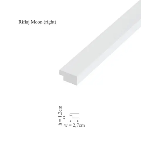 Profil dreapta riflaj decorativ 3D, Groove/Moon R, 2.7x1.2x270 cm, Manavi Mai ieftin