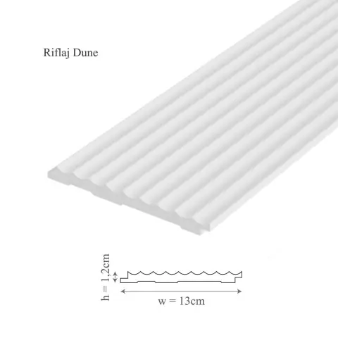 Panou riflaj decorativ 3D, Dune - 13x1.2x270 cm, Manavi Reducere de preț