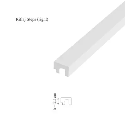 Preț promoțional Profil dreapta riflaj decorativ 3D, Steps R, 3.2x2.1x270 cm, Manavi