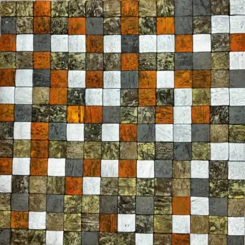 Panou decorativ 3D, Coconut, Honai Mosaic Orange&Green, 6 placi 42x42cm, 1.05 mp Cumpără acum