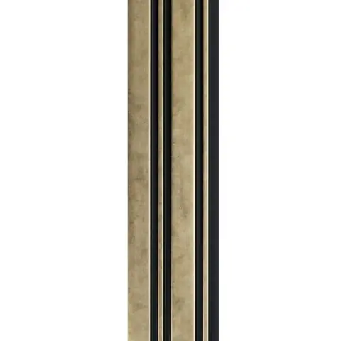 Livrare rapidă Profil dreapta pentru riflaj decorativ 3D Milo, Auriu, 2.6x1.2x270 cm