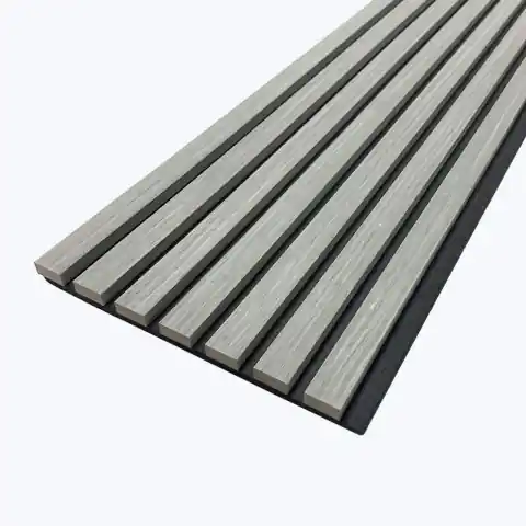 Calitate înaltă Profil dreapta pentru riflaj decorativ MDF, Grey, fonoabsorbant, 2.7x2.1x270 cm