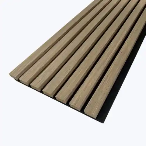Profil dreapta pentru riflaj decorativ MDF, Rustic Oak, fonoabsorbant, 2.7x2.1x270 cm Retur gratuit