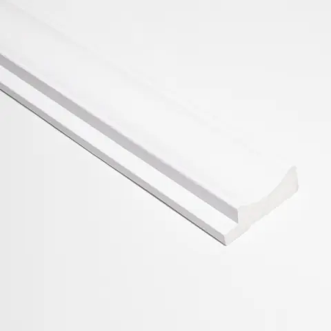 Profil stanga pentru riflaj decorativ 3D Onda, Alb, 3.8x1.3x270 cm Calitate înaltă