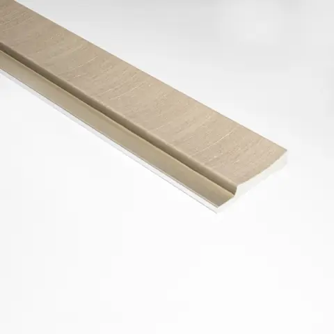 Cel mai vândut Profil stanga pentru riflaj decorativ 3D Amber, Bej, 6.8x1.2x270 cm
