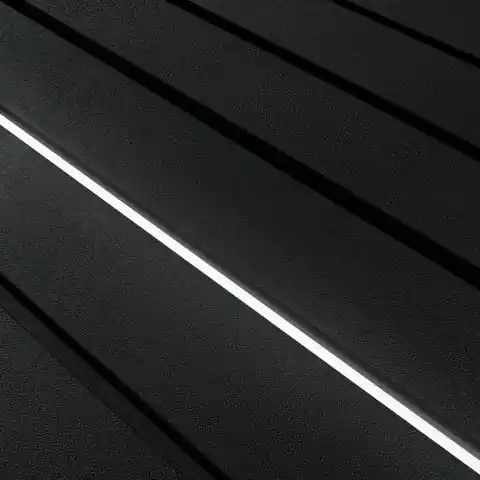 Panou riflaj decorativ 3D Roca, Onyx Black, 25x2x270 cm Retur ușor