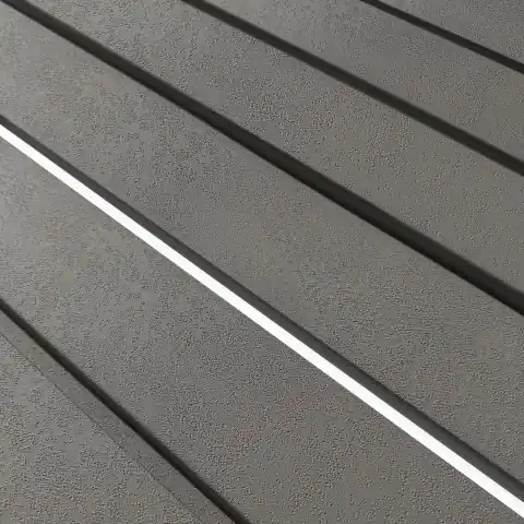 Plată sigură Panou riflaj decorativ 3D Roca, Stormy Grey, 25x2x270 cm
