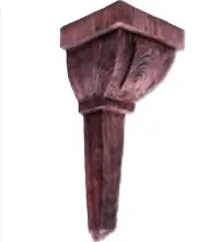 Consola decorativa din poliuretan, maro deschis, modern, E046R - 14x13x31 cm Cumpără online