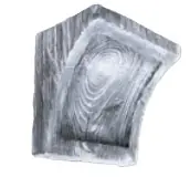 Retur ușor Consola decorativa din poliuretan, gri, modern, ED026G - 12x12x18 cm
