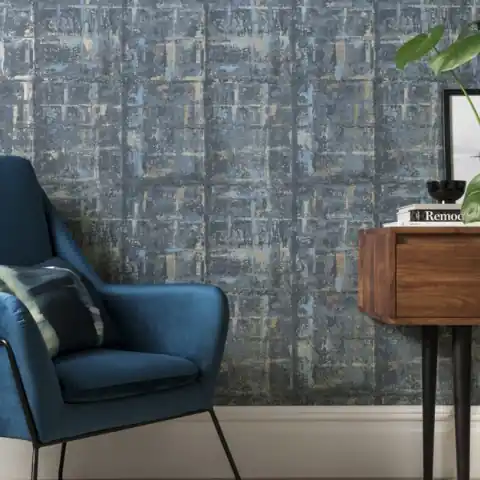 Tapet, Patina, Lagoon Blue Luxury Textured, 1838 Wallcoverings, 5.3mp / rola Reducere de preț