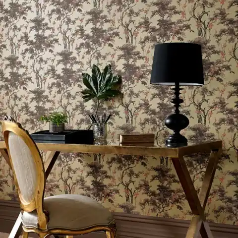 Tapet, Harewood, Gold Metallic Luxury Chinoiserie, 1838 Wallcoverings, 5.3mp / rola Mai ieftin
