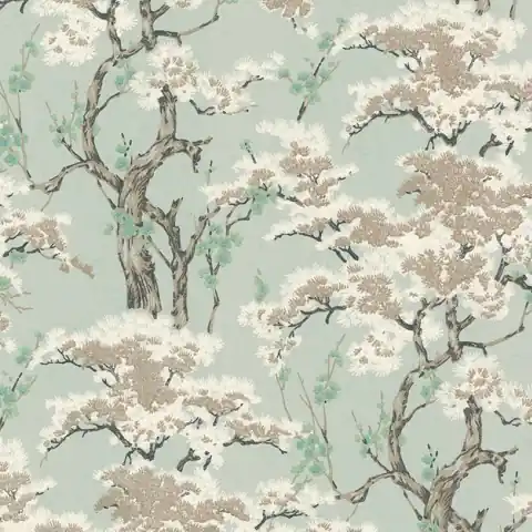 Tapet, Harewood, Seafoam Green Luxury Chinoiserie, 1838 Wallcoverings, 5.3mp / rola Expediere rapidă