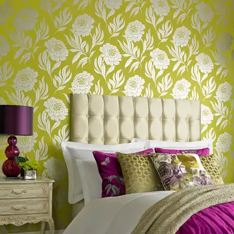 Tapet, Chatsworth, Lime Green Luxury Floral, 1838 Wallcoverings, 5.3mp / rola Ofertă specială