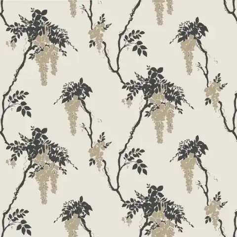 Tapet, Leonora, Gold and Black Luxury Floral, 1838 Wallcoverings, 5.3mp / rola Discount
