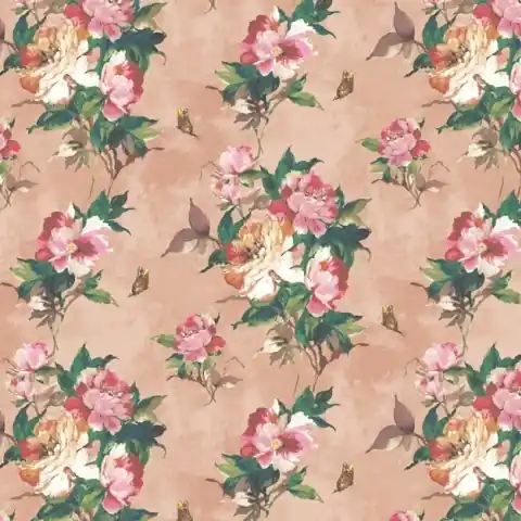 Tapet, Madama Butterfly, Coral Rose Luxury Floral, 1838 Wallcoverings, 5.3mp / rola Ofertă exclusivă