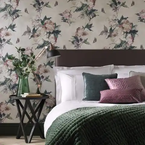 Tapet, Madama Butterfly, Ivory Cream Luxury Floral, 1838 Wallcoverings, 5.3mp / rola Noutate