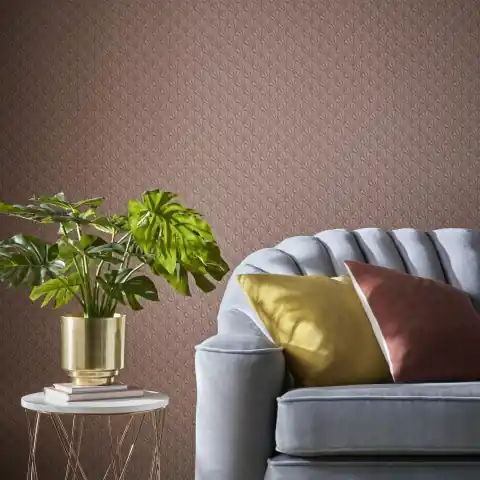 Preț promoțional Tapet, Elodie, Coral Pink Luxury Art Deco, 1838 Wallcoverings, 5.3mp / rola