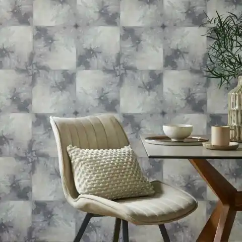 Tapet, Crystalline, Quartz Grey Luxury Tile, 1838 Wallcoverings, 5.3mp / rola Preț redus