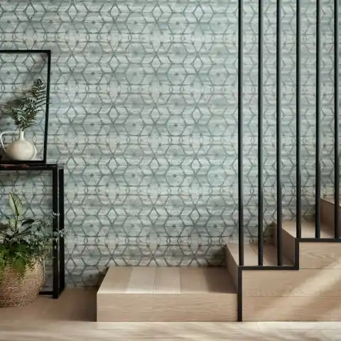 Ofertă Tapet, Mineral, Eucalyptus Green Luxury Geometric, 1838 Wallcoverings, 5.3mp / rola