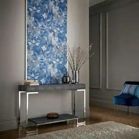 Tapet, Ornamenta, Indigo Blue Luxury Damask, 1838 Wallcoverings, 5.3mp / rola Lichidare de stoc