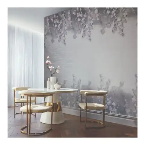 Cumpără online Tapet, Trailing Magnolia, Mist Grey Luxury Floral Paperweave, 1838 Wallcoverings, 5.2mp / rola