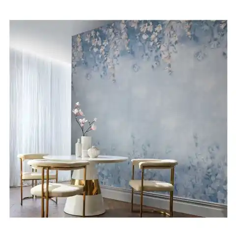 Reducere de preț Tapet, Trailing Magnolia, Chambray Blue Luxury Floral, 1838 Wallcoverings, 6.5mp / rola